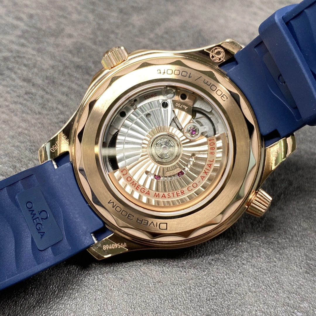 CBD Factory Omega Seamaster Diver 300M 42mm 18K Sedna Gold Blue Wave Dial Blue Ceramic Bezel (210.62.42.20.03.001) 1:1 Super Clone – DD8800 Movement Comfortable 276